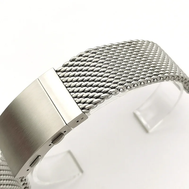 Дешево Ремешок «Миланская петля» из нержавеющей стали для часов IWC Omega Huawei Samsung, металлический браслет для часов, складной ремешок для часов, 22 мм