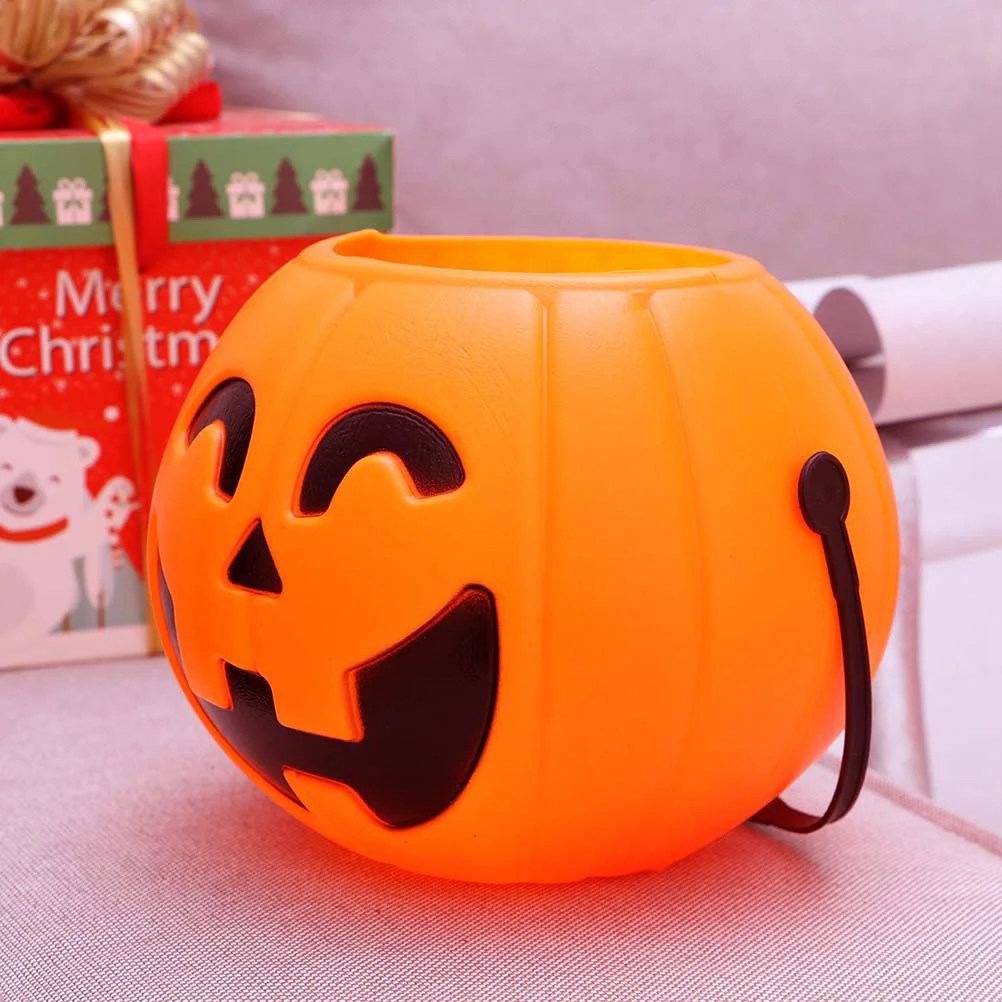 

Pumpkin Bucketcandy Treat Trick Or Bucketsholder Pailmini Basket Lantern Kidsbulk Portable Bowlbags Girls Party Handles Pumpkins