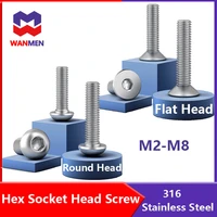 hexagon socket round pan head screws hex socket button head allen bolt screw fastener m2 m2 5 m3 m4 m5 m6 m8 316 stainless steel