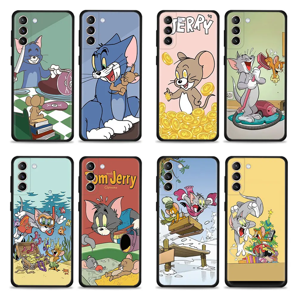 

Phone Case For Samsung Galaxy S22 S21 S20 Ultra S21 S20 FE Cover S22 S21 S20 S10 S9 Plus S8 S10e S10 Silicon Funda Tom and Jerry