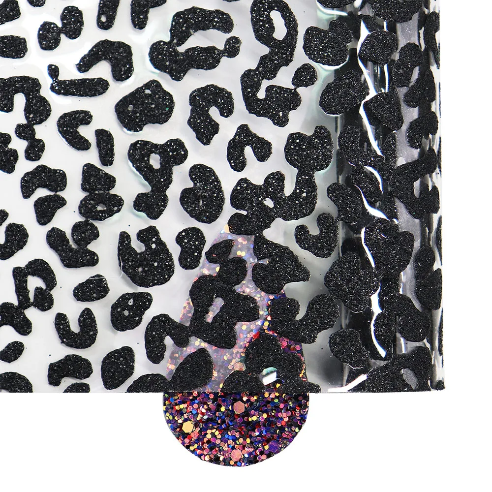 A4 лист Леопардовый Блестящий прозрачный ПВХ винил Желейная Ткань Кожа для банта