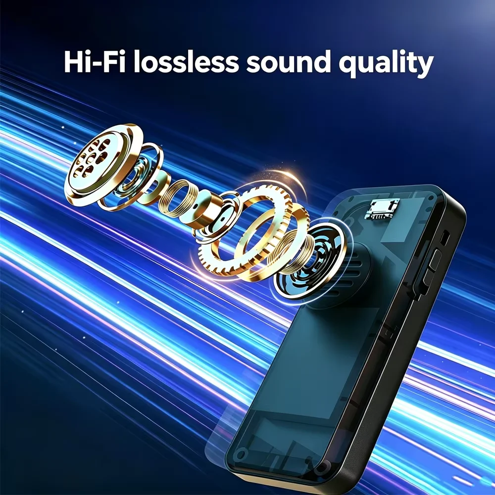 Фото Мини-плеер KEBIDUMEI MP3 с Bluetooth 5.3, портативный проигрыватель для студентов, для плавания, бега, езды на велосипеде, со встроенным динамиком, поддержкой FM-радио и электронных книг №3