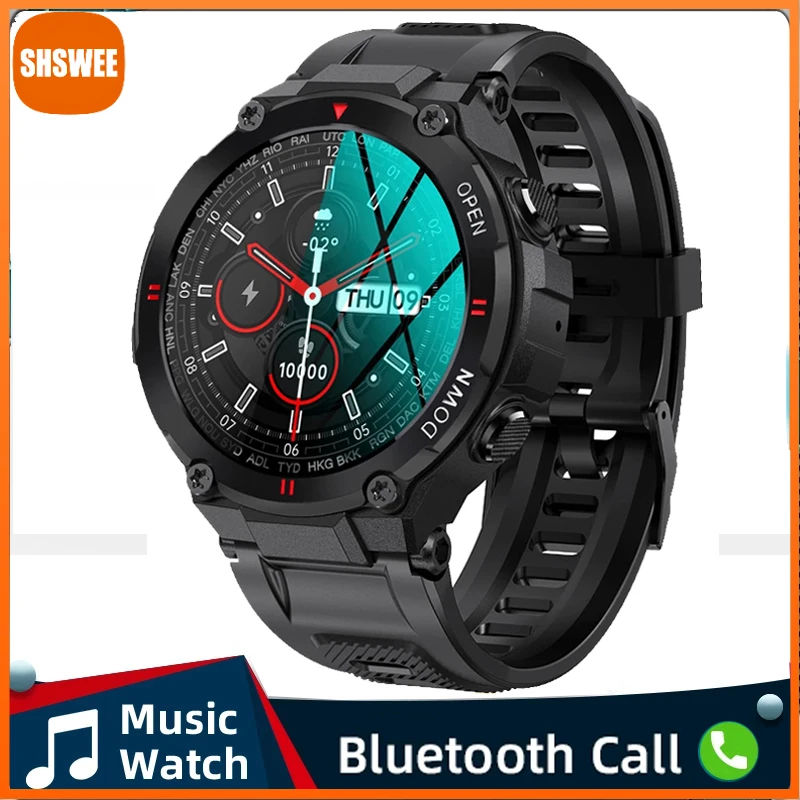 

Смарт-часы мужские спортивные с Bluetooth-вызовом и будильником