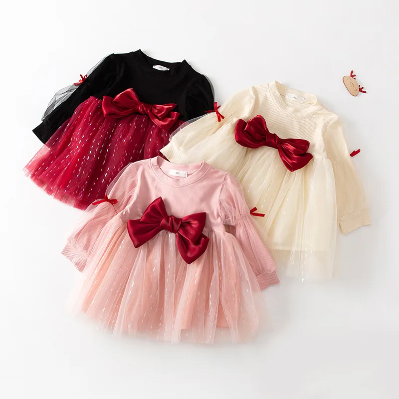 

Girls' dress encanto baby girl clothes princess dress with bow baby girl dress top dress for new year 2022 spring fall