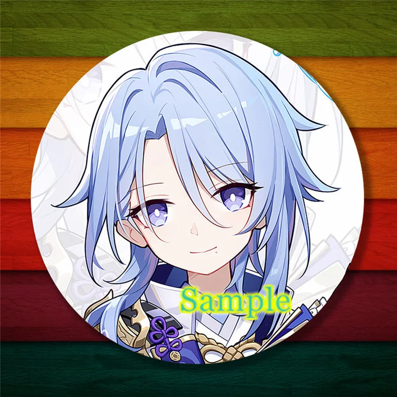 Брошь аниме значок для игры в интернете косплея Kamisato Ayato аксессуары одежды