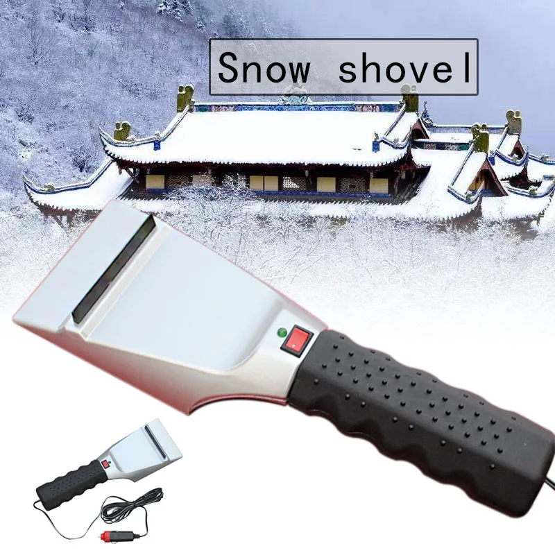 

12V Ice Scraper Snow Shovel Windshield Cigarette Lighter Auto Defrosting Car Winter Snow Removal Cleaning Tool Ice Scraper