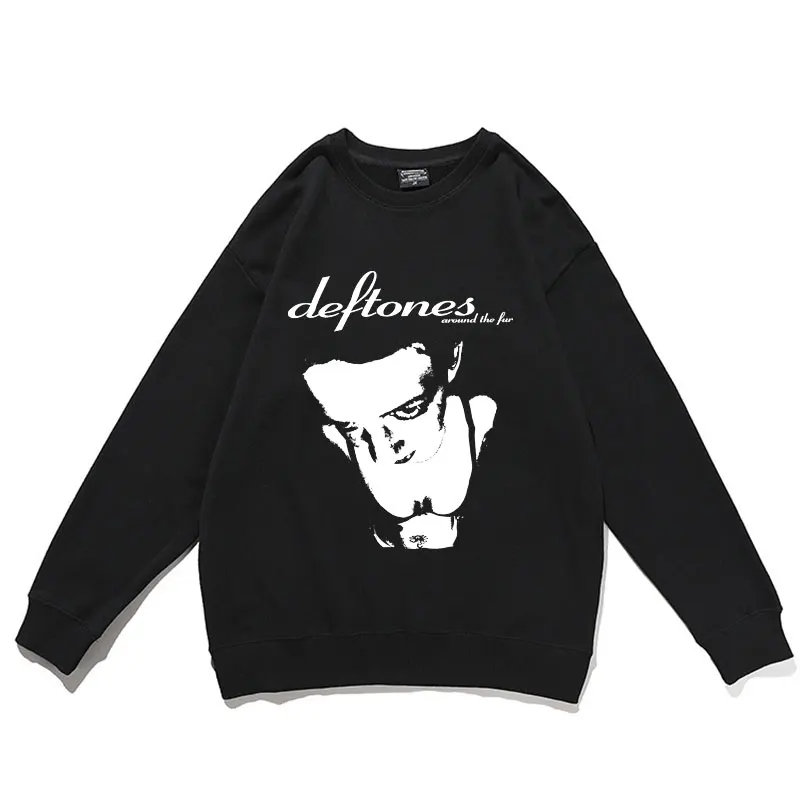 

Deftones Around The Fur Tour Band Concert Sweatshirt Punk Hippie Pullover Goth Retro Grunge Sweatshirts Top Men Women Streetwear