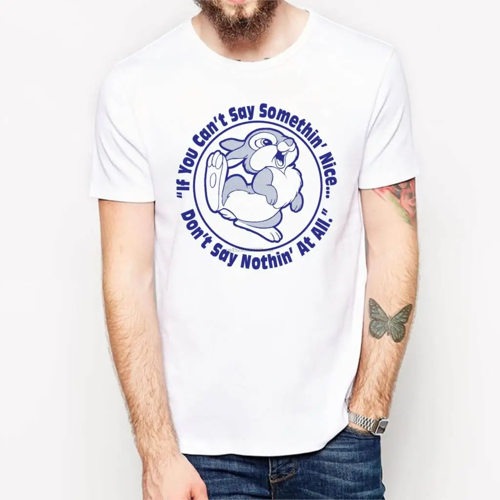 Кролик тампер Мужская футболка с рисунком супер мягкая хлопковая Футболка IJI19 |