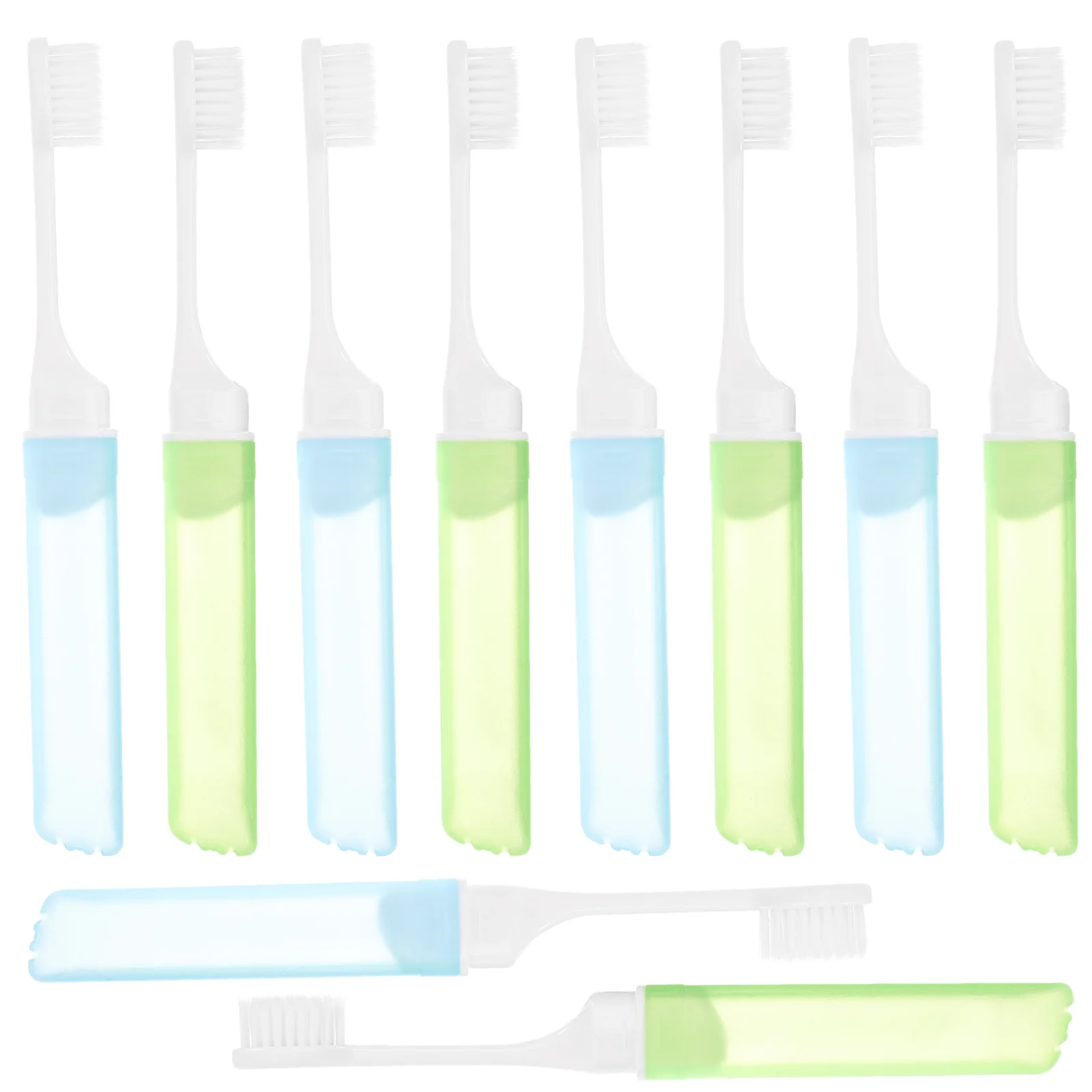 

10pcs Travel Foldable Toothbrushes Portable Travel Toothbrushes Mini Toothbrushes