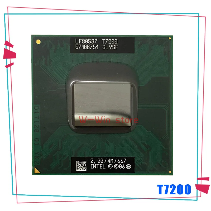 Оригинальный процессор Intel Core 2 Duo T7200 T7400 разъем ЦП 479 (4 Мб кэш-памяти/2 0 ГГц/667