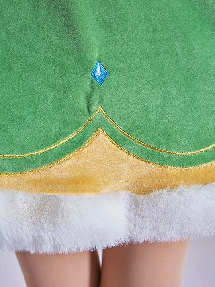 Ветрозащитный плюшевый плащ Venti костюм для косплея Genshin Impact женское пальто в