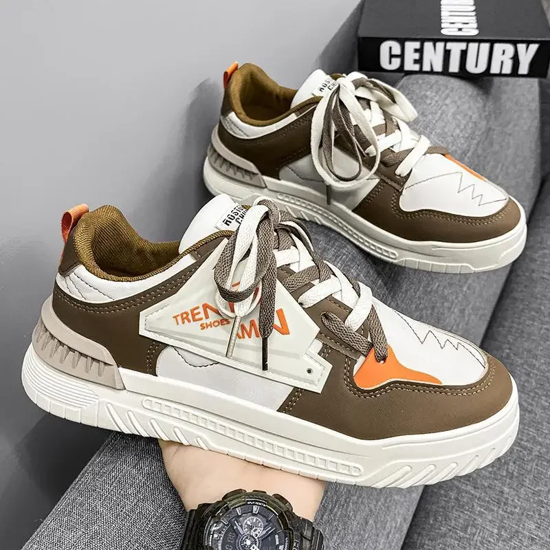 

Spring and Autumn Leather Men's Shoes 2023 New Leisure Travel Sports Running Shoes Work Shoes Black plus Size