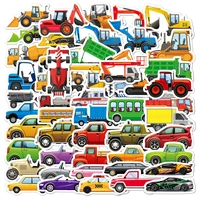 1050pcs engineering vehicle car sticker cute bus truck motorcycle stickers for kids toy travel trolley suitcase laptop graffiti