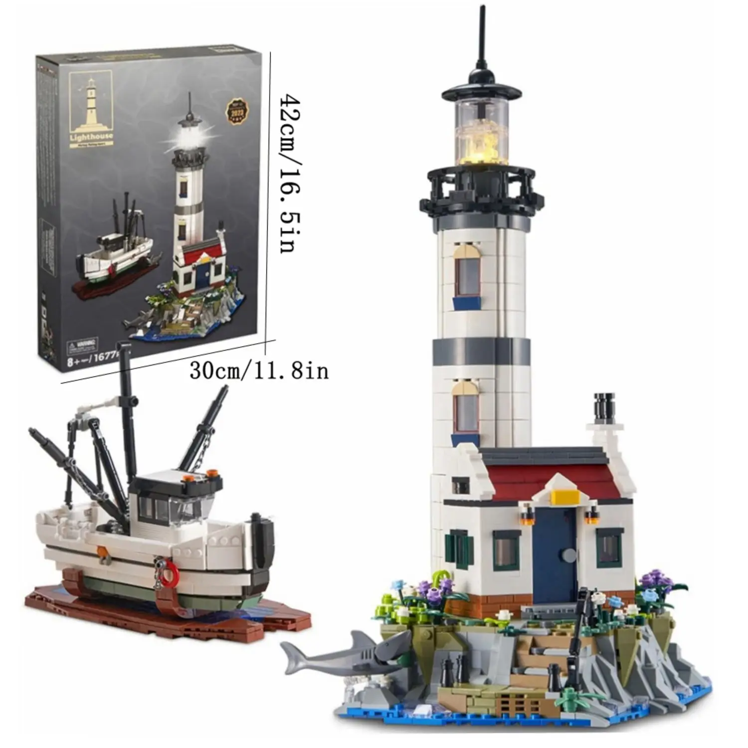1677 шт. Детский конструктор Электрический Маяк