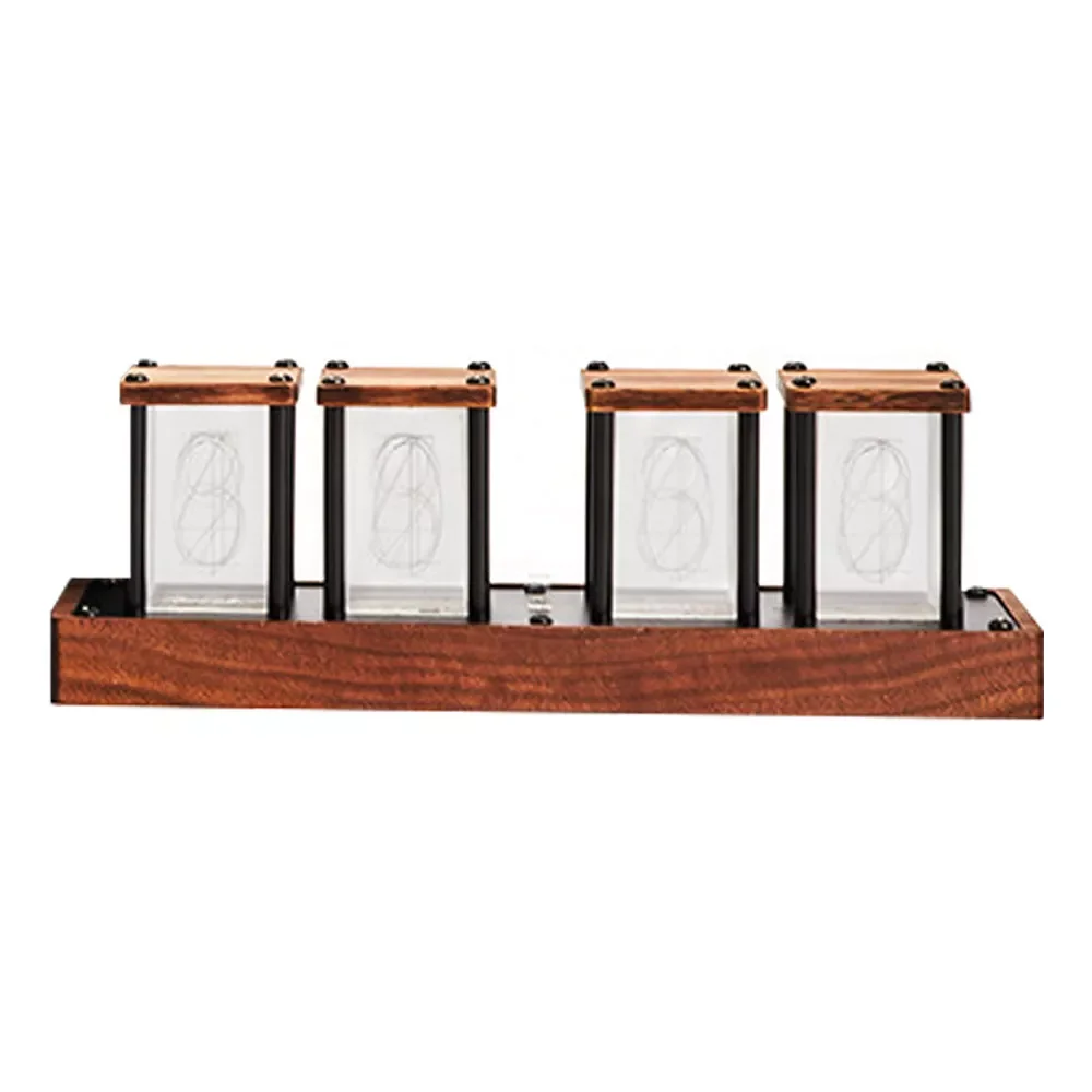 

Светодиодные электронные часы, светящиеся циферблаты RGB с подсветкой из орехового дерева, 12 часов в сутки, 8 режимов отображения