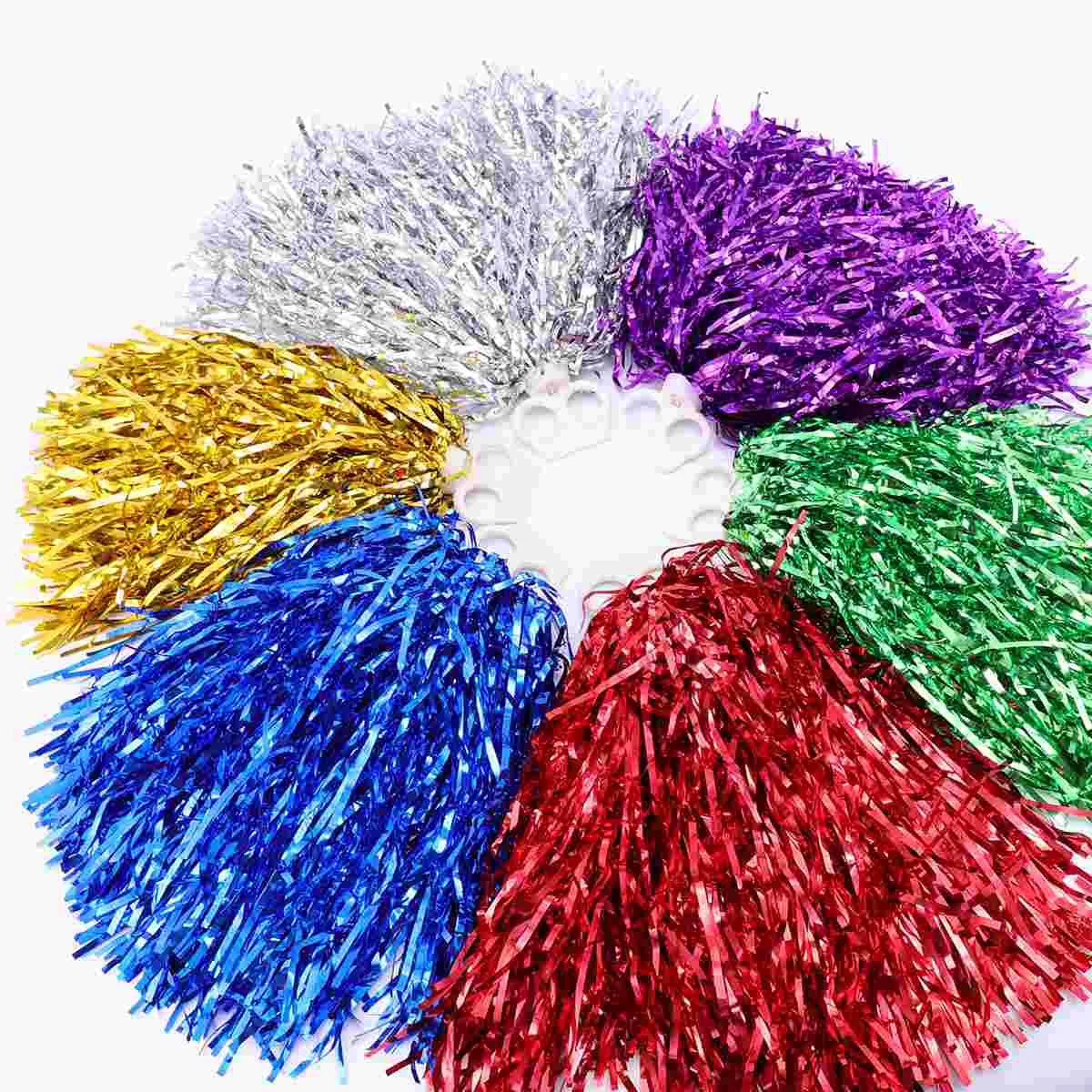 

12 шт. ручных шариков для болельщиков, цветок, аэробика, школьные спортивные реквизиты, шарики для приветствия (двойное отверстие, смешанные цвета)