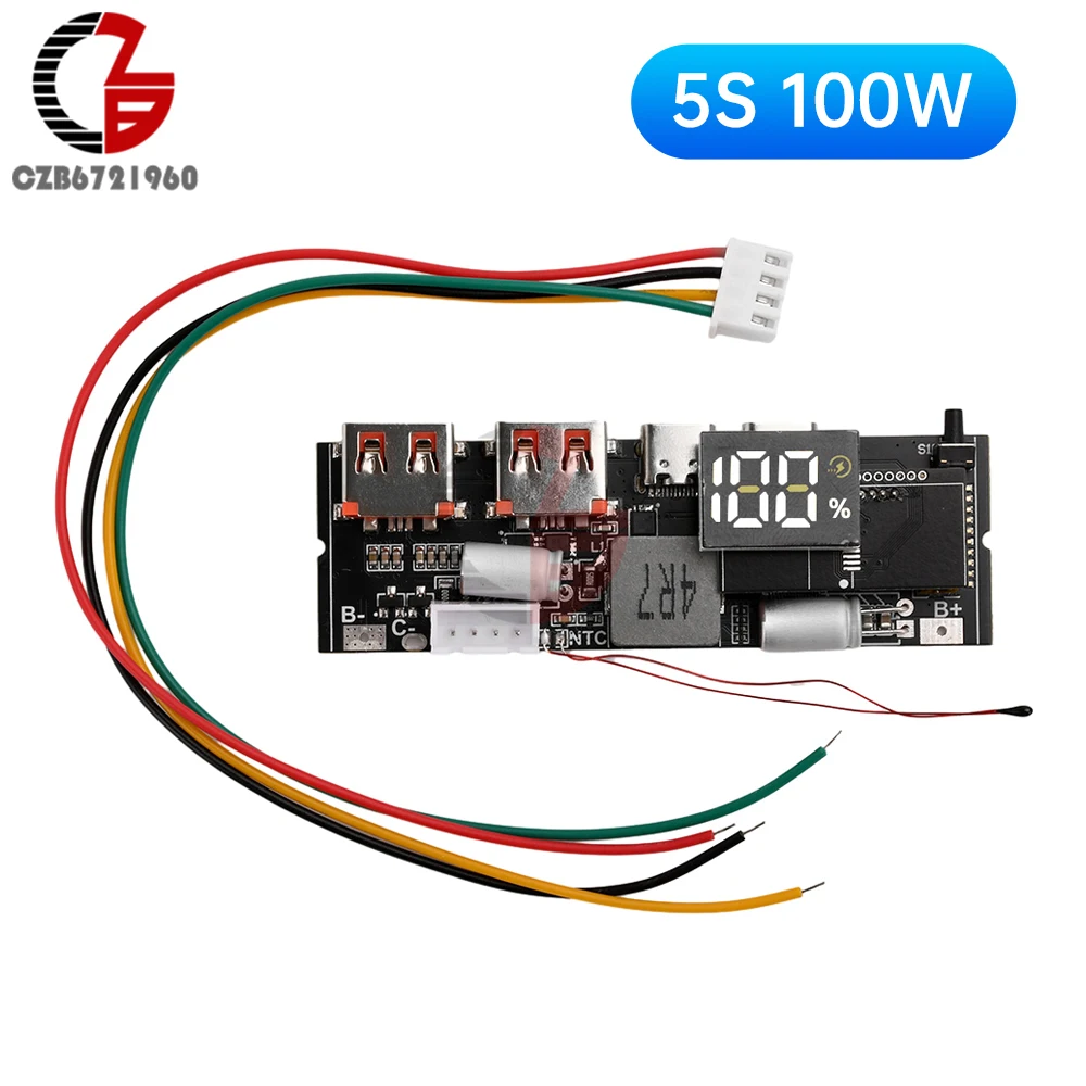 

Gaqqee Power Bank плата зарядки 18650