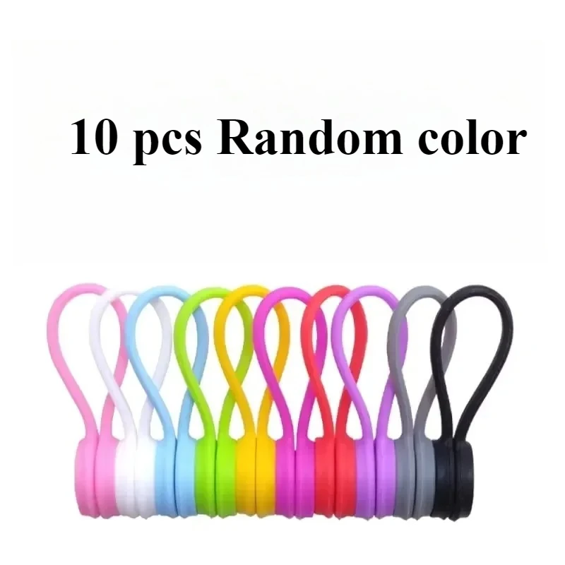 

Многоразовые магнитные кабельные стяжки, органайзер для шнура, силиконовые магнитные стяжки для шнура для вещей, магниты на холодильник с маркером для книг