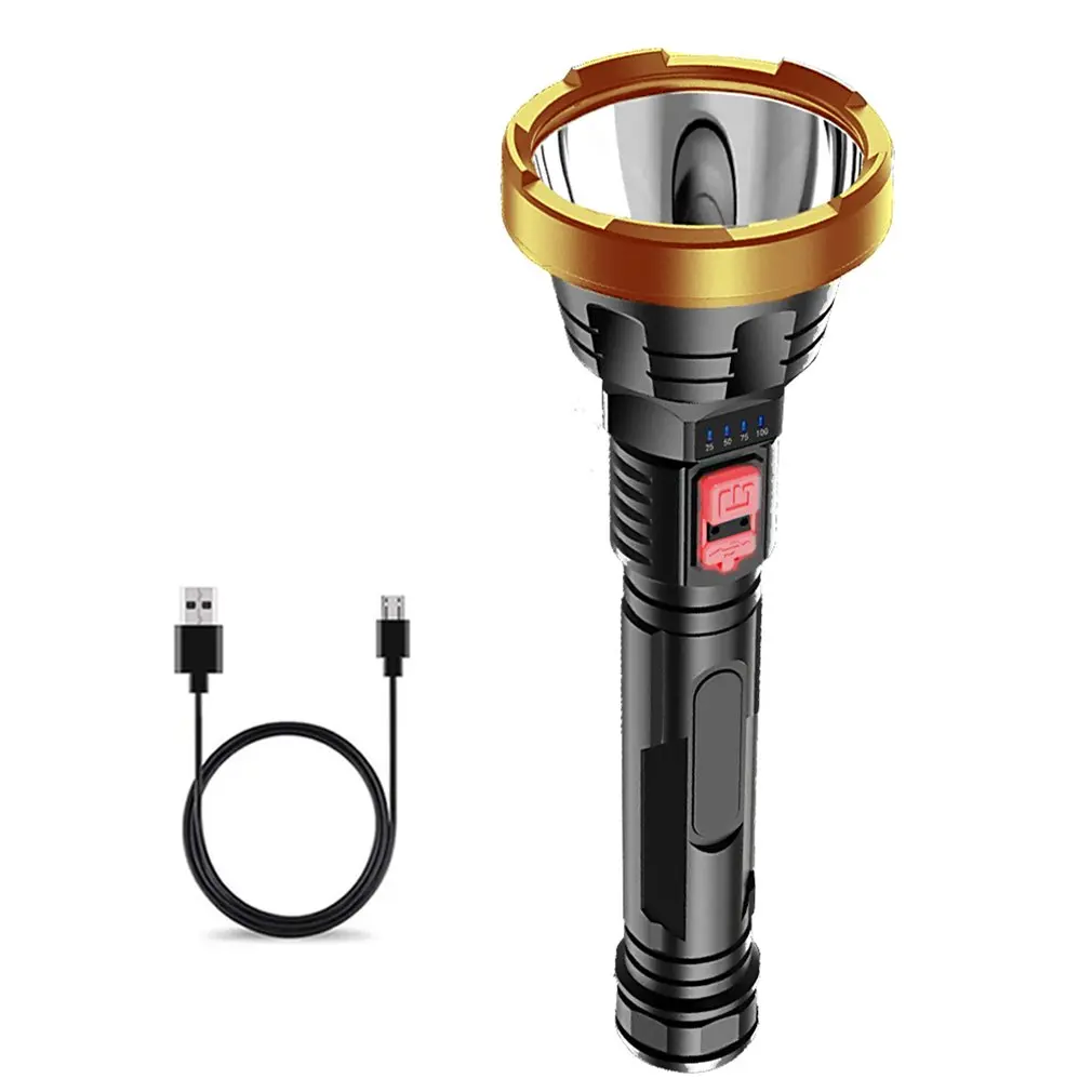 

Wholesale Super Powerful Flashlight LED-OSL Torch USB Rechargeable Waterproof Lamp Ultra Bright Lantern Three Modes Flashlight