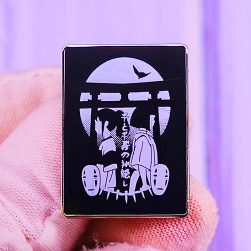 

Spirited Away Chihiro Haku No Face Brooch Pins Metal Badges Enamel Lapel Pin Brooches Jackets Jeans Fashion Jewelry Accessories