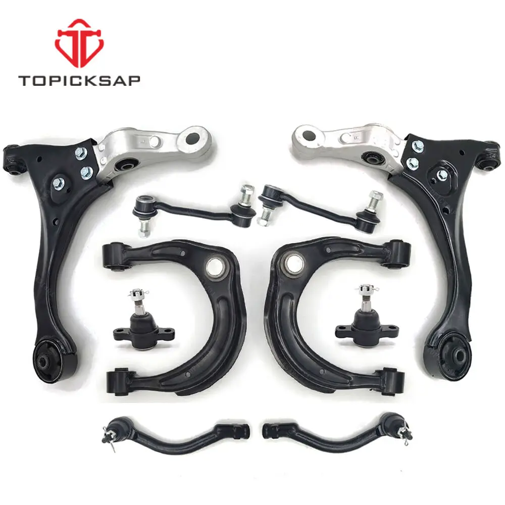 

TOPICKSAP 10pcs Kits Tie Rod Front Upper & Lower Control Arm Ball Joint Sway Bar Link for Hyundai Sonata 2006 2007 2008