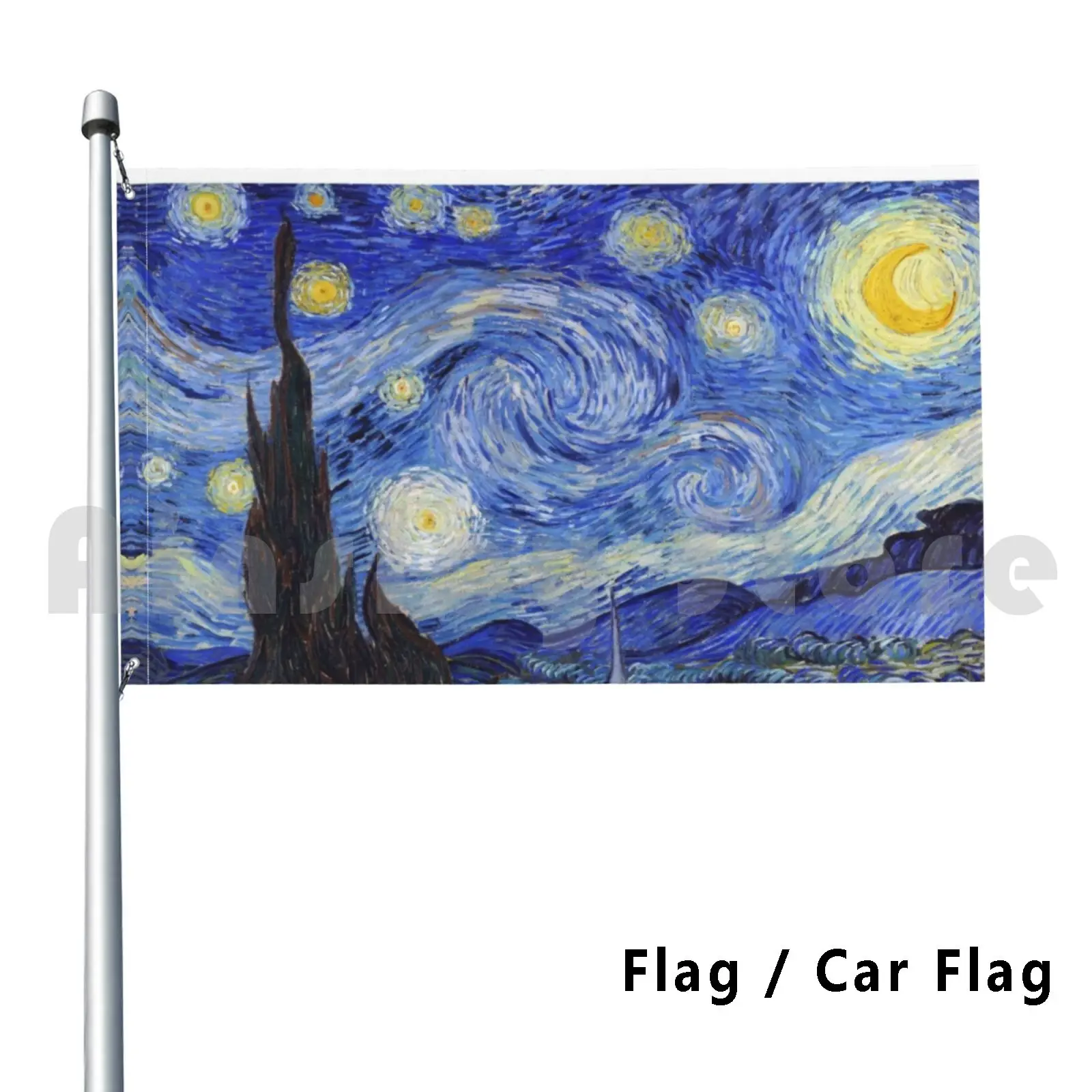 

Звездная ночь Ван Гог (Повторное издание) Наружный Декор флаг автомобиль флаг 2804 звездное небо звезды кипарис ночное небо Venus