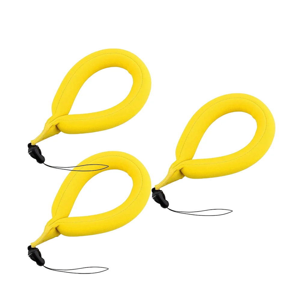 

3pcs Float Wrist Strap Waterproof Digital Camera Floating Wrist Strap Hand Belt for Camera (Yellow)