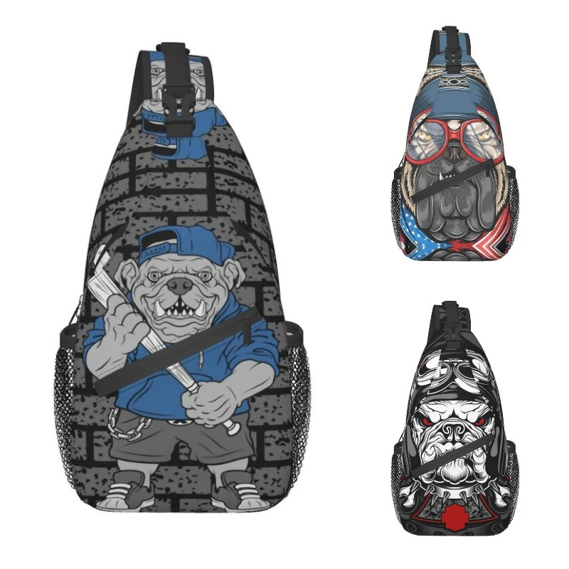 

Custom Baseball Player English Bulldog Sling Bags Men Cool Cartoon Dog Shoulder Chest Crossbody Backpack Traveling Daypack