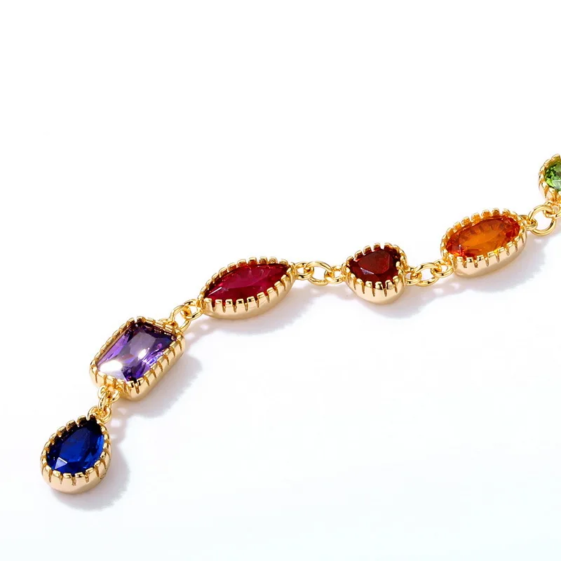 

Женское ожерелье из серебра 925 пробы, с разноцветным Цирконом