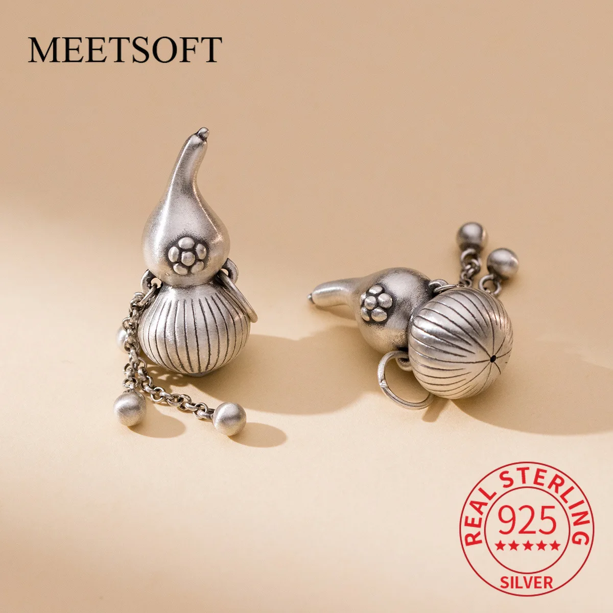 Винтажный кулон в виде тыквы из серебра S999 пробы браслет сделай сам ожерелье