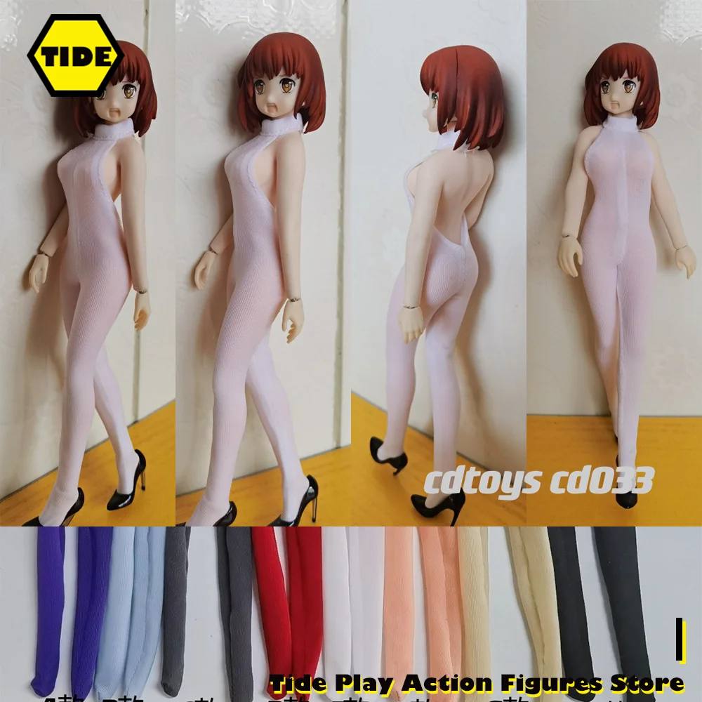 

CDtoys CD043 1/12 Female Soldier Sexy One-piece Pantyhose Jumpsuit White Bodysuit For 6 Inch Action Figure Doll Clothes