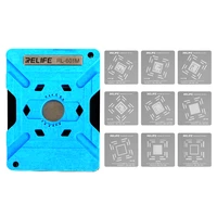 relife rl 601m 9 in 1 universal cpu reballing stencil platform for iphone 6 12 pro max ic chip planting tin template fixture