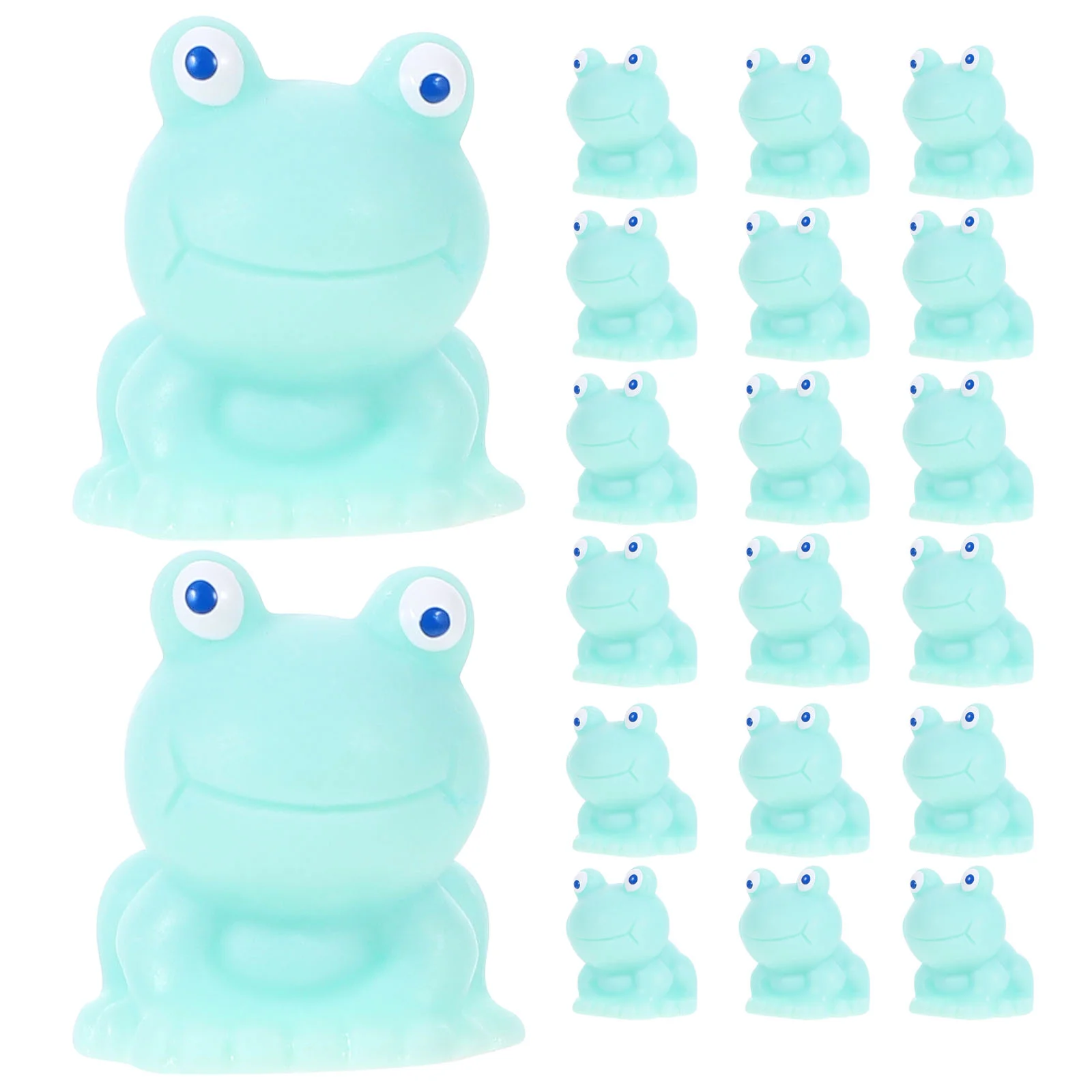 

20 Pcs Little Frog Ornament Moss Miniature Statue Animals Model Tiny Frogs Decor Resin Figurine Garden