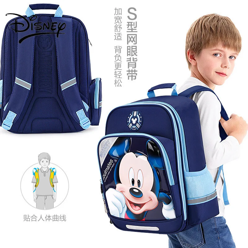 Disney Authentic Children's Schoolbag Creative Cartoon Cute Backpack 1-5 Grade Primary School Students Large-capacity Backpack