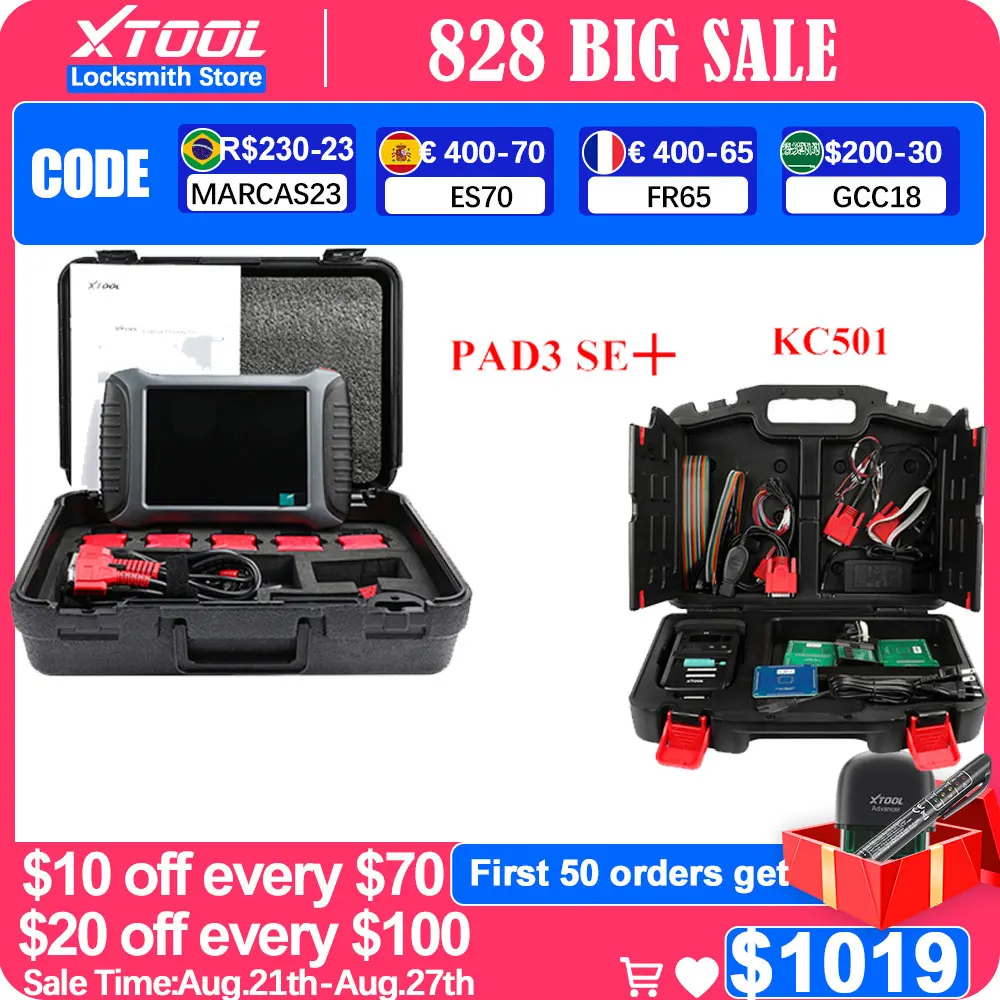 XTOOL X100 PAD3 Pro Профессиональные инструменты для программирования ключей с KC501 полные системы диагностические инструменты с 38 + услуги все ключи потеряны XTOOL X100 PAD3 Pro Профессиональные инструменты для программирования ключей с KC501 полные системы диагностические инструменты с 38 + услуги все ключи потеряны