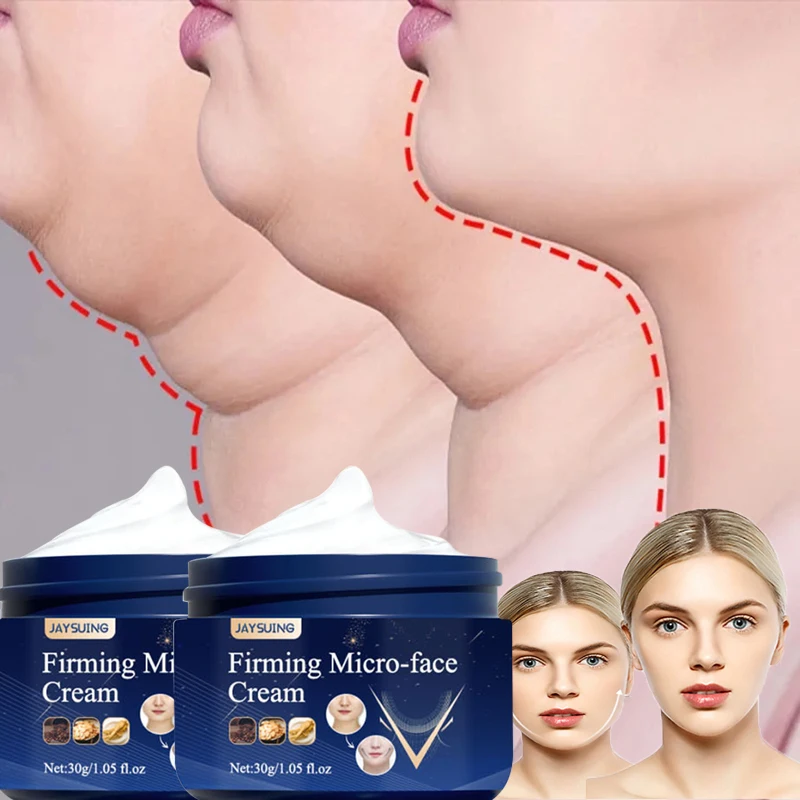 

V-Shape Firming Face-lift Slimming Cream Fast Removal Masseter Muscle Double Chin Face Fat Burning Contouring Anti Aging Product