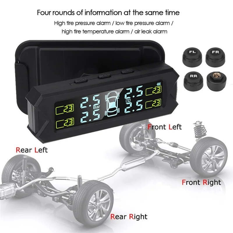 Система контроля давления в шинах Tpms на лобовом стекле беспроводной монитор с 4 |