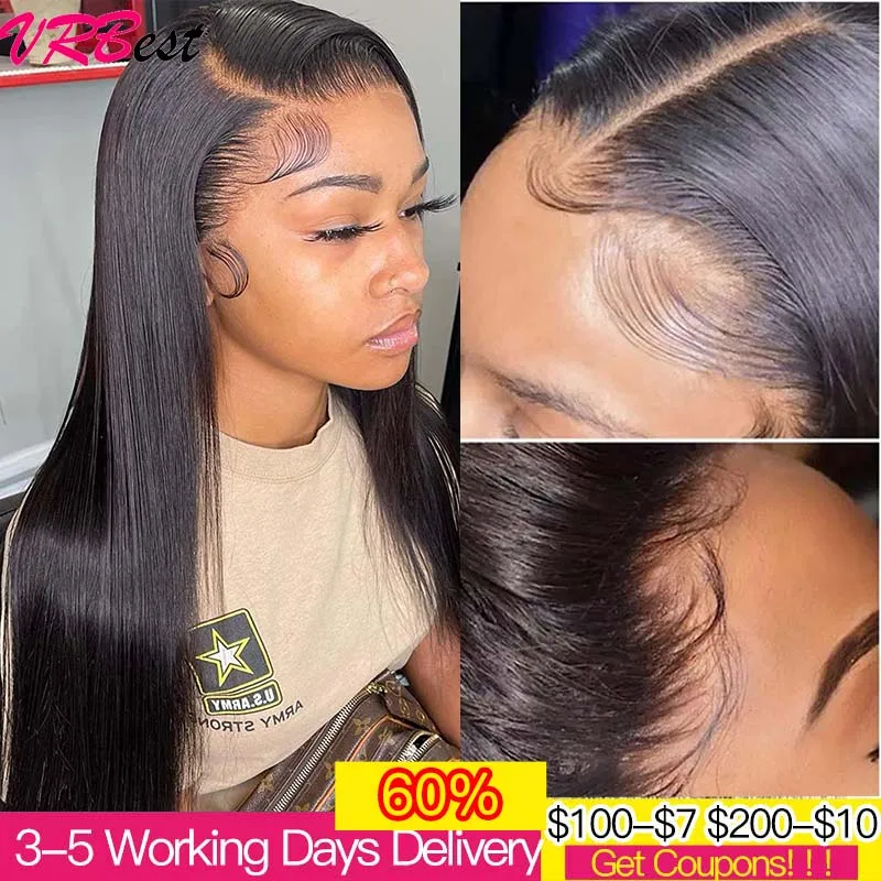 

Парик из человеческих волос с прозрачной фронтальной сеткой, 13x 4/13x6