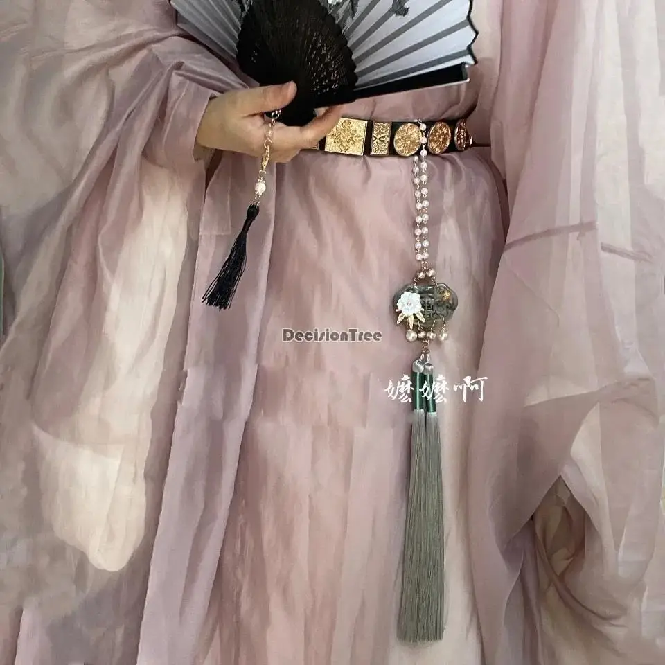 2022 çin geleneksel zanaat hanfu antik stil bel yeşim süs elbise antik giyim aksesuarları unisex püskül kolye