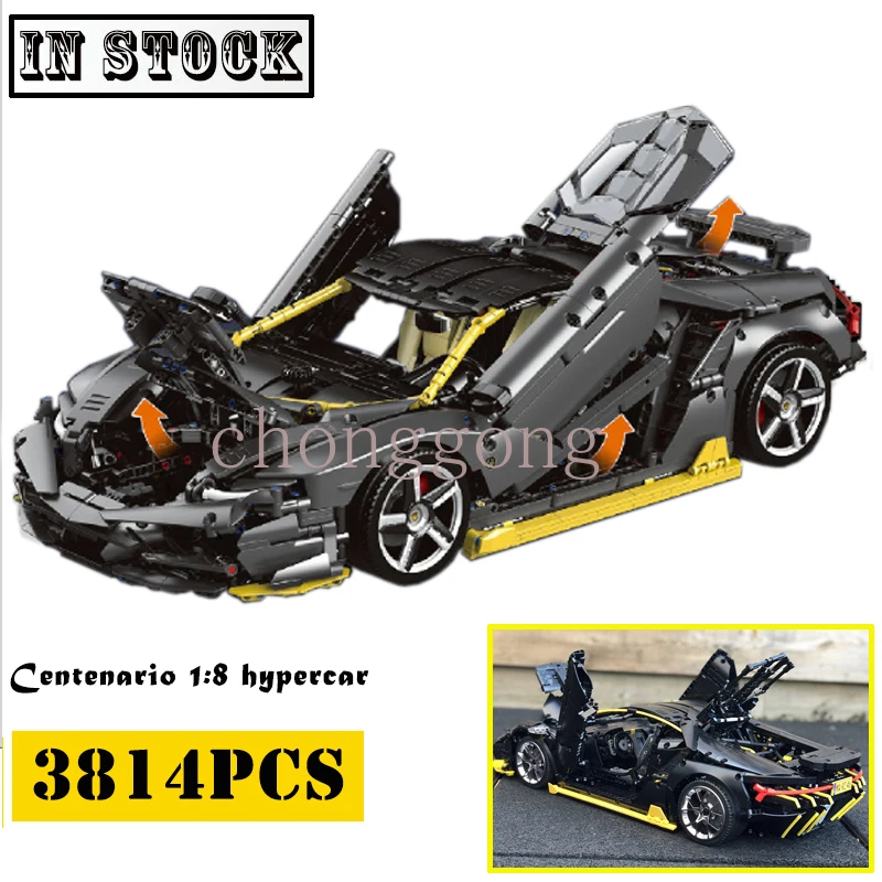 

New 100 Year Centenario 1:8 Hypercar Super Racing Car Fit Lepinings HighMoc-39933 Model Building Blocks Toy Gift