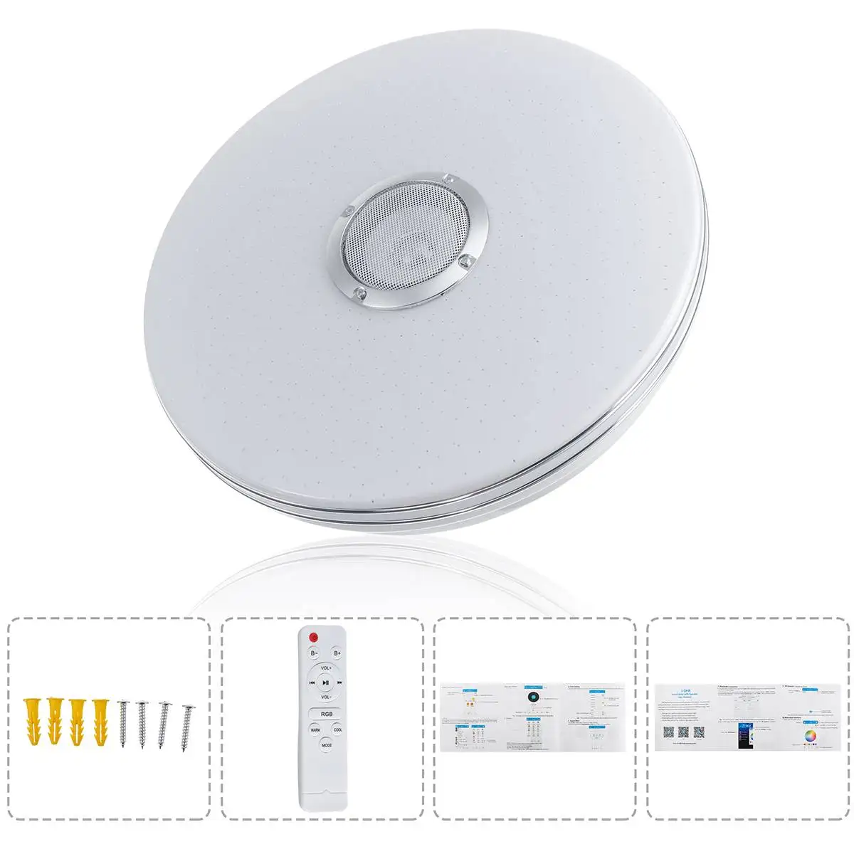 $15.84 Modern RGB LED Ceiling Lights Home lighting 36W 72W APP bluetooth Music Light Bedroom Lamps Smart Ceiling Lamp+Remote Control