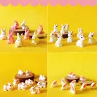 Бесплатная доставка 10 шткроликминиатюрыпрекрасный Сказочный Садовый ГномТеррариум с мхом ДекорремеслафигуркаСделай Сам Кукольный доммодель