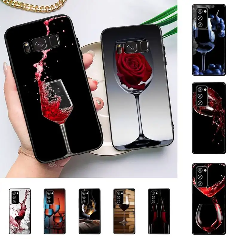 

Glass of wine Red Wine Phone Case For Samsung Galaxy Note 10Pro Note20ultra note20 note10lite M30S Coque