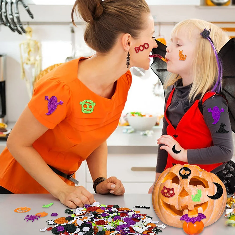 100 шт. блестящие пенопластовые наклейки для Хэллоуина пенопласт декор аппликация