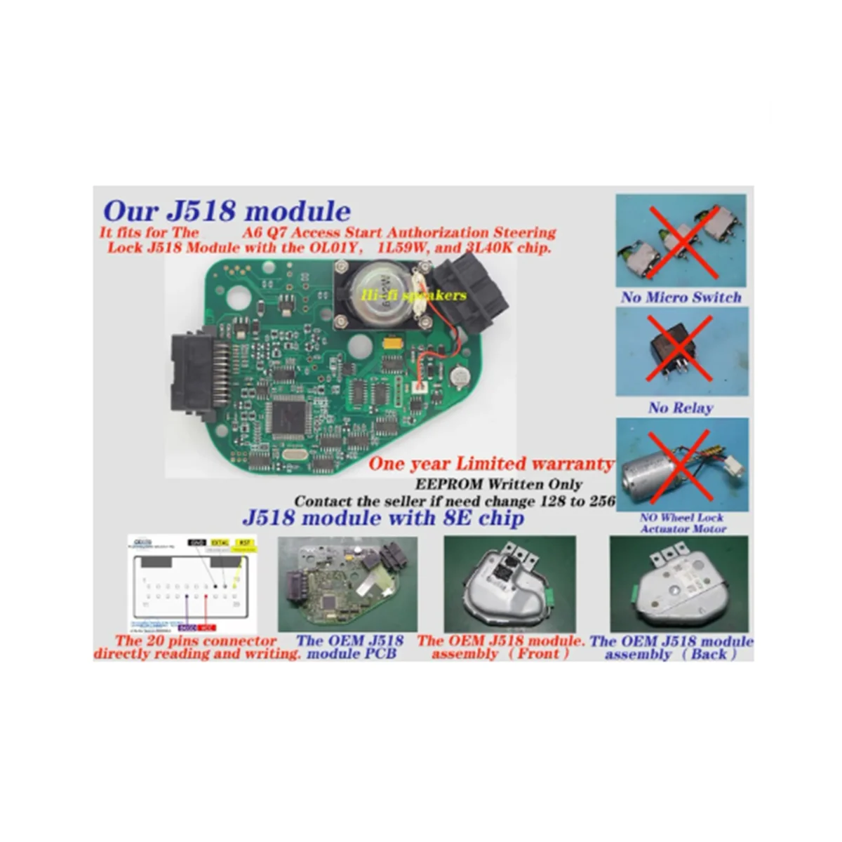 Эмулятор блокировки рулевого колеса автомобиля J518 ELV EIS симулятор рулевой