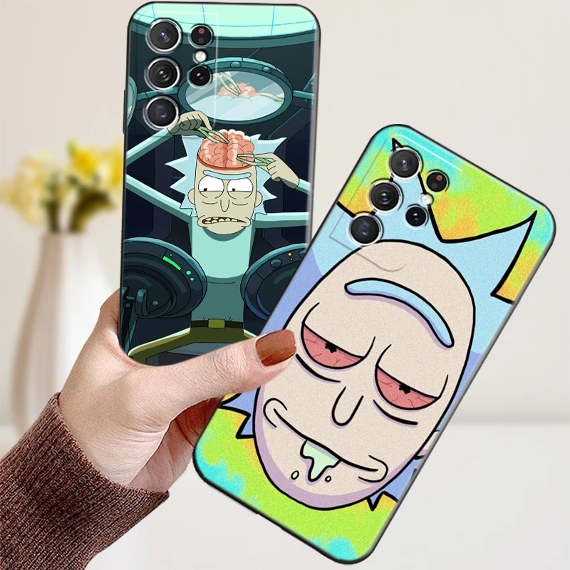 

Funny Carton Rick Phone Case For Samsung S21 Ultra S21 FE S8 Plus S22 Ultra S20 S10 S10E S9 LiteS10 5G Lite Olc5 Fashion Stand