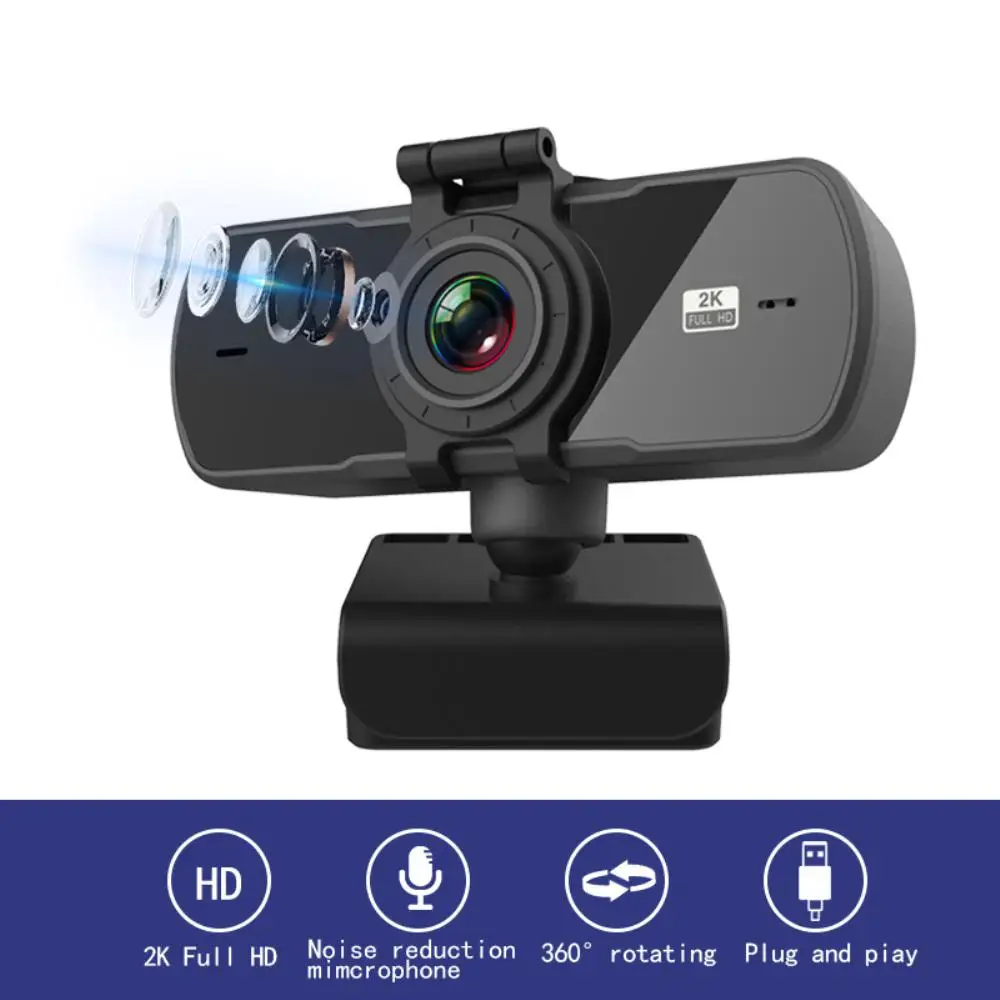 

HD 2K Webcam 1080P Web Camera With Microphone USB Plug Web Cam For PC Computer Mac Laptop Desktop YouTube Mini Camera