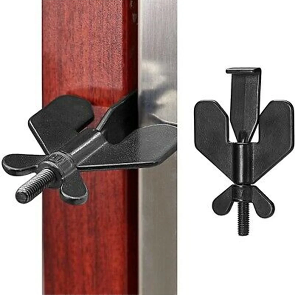 

Black Portable Security Door Stop Portable Metal Home Hotel Door Lock Stop Travel Accommodation Door Security