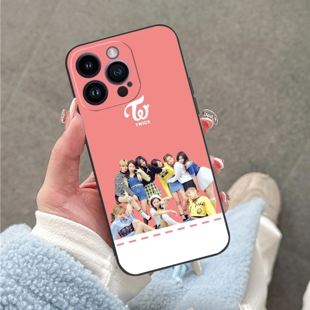 Милый двойной чехол KPOP для мобильного телефона iPhone 15 14 13 12 11 X XR XS 8 7 Pro Max Plus Mini