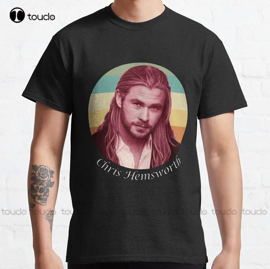 

Классическая футболка с изображением Криса хемворта, белые рубашки для женщин, индивидуальная футболка для подростков, унисекс, цифровая печать, искусственный подарок